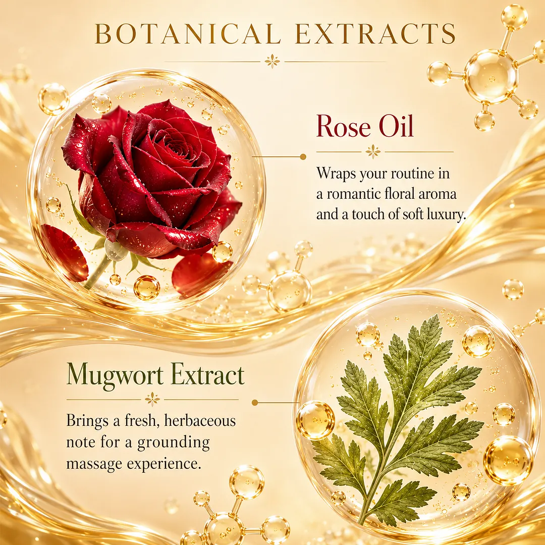 Couples Night-in Massage Oil &ndash; 120ml Rose, Lavender & Ginger Scents