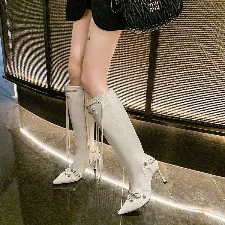 Yyvonne Tame With Gaseous Female Leather Boots 2025 Trend Sweet Cool Hottie Fashion Boots But Knee Boots High Boots