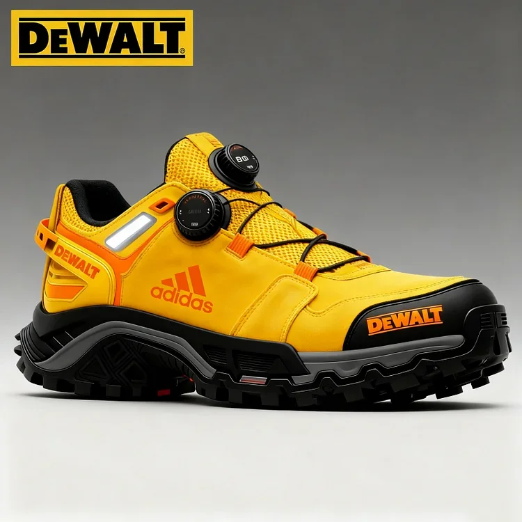 Nepromokavé a prodyšné pánské pracovní a turistické boty od značek Adidas® a DEWALT jsou ideální pro práci i outdoorové aktivity.