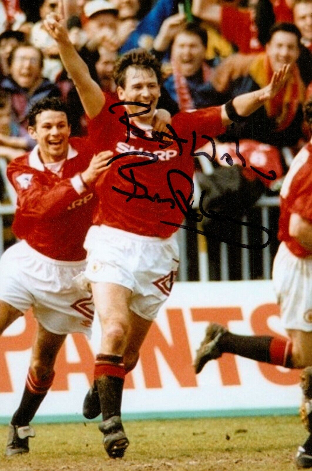 Bryan Robson Signed 6x4 Photo Poster painting Manchester United England Genuine Autograph + COA