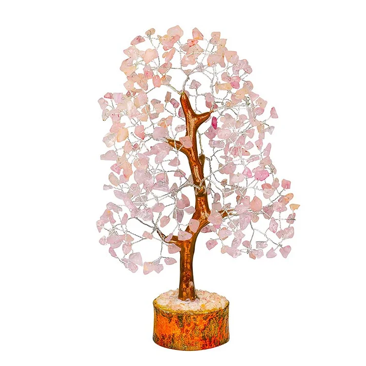 Rose Quartz Wooden Branches Feng Shui Tree