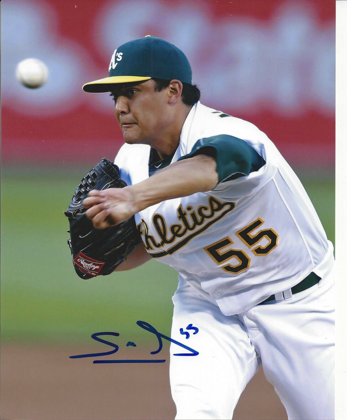 Sean Manaea Autographed 8x10 Oakland Athletics#S1078