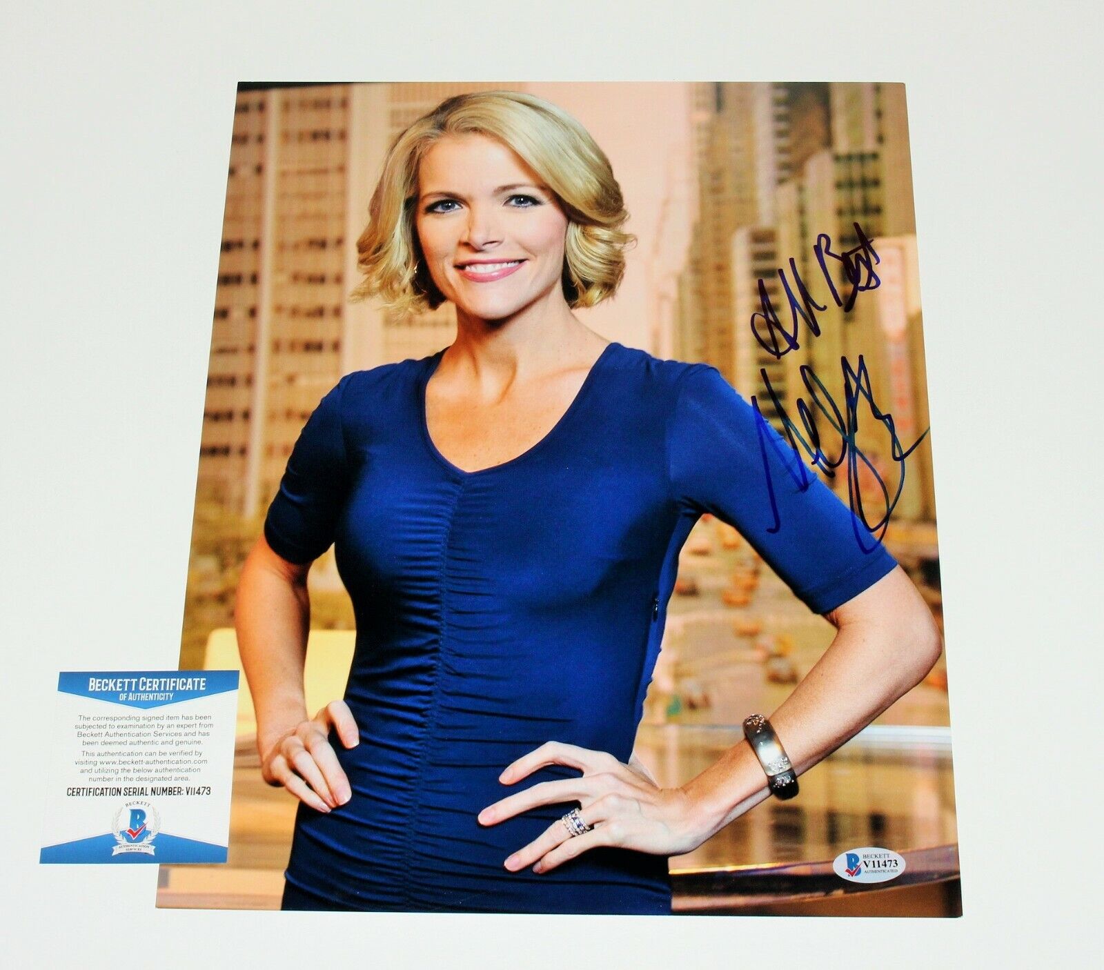 FOX NEWS HOST MEGYN KELLY SIGNED SEXY 11x14 Photo Poster painting BECKETT COA FILE DONALD TRUMP