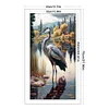 (US Only)Crane Printed Cross Stitch Kit 40x70cm DIY 11CT Thread Art Needlework Home Decor