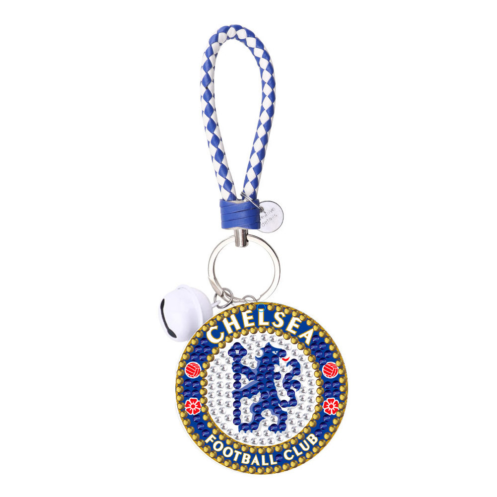 DIY Diamonds Painting Double-side Keychain Chelsea Football Club Badge Art Crafts (YS0109)