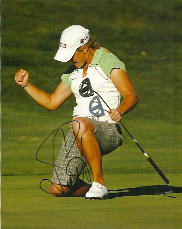 LPGA Suzann Pettersen Autographed Signed 8x10 Photo Poster painting COA 5