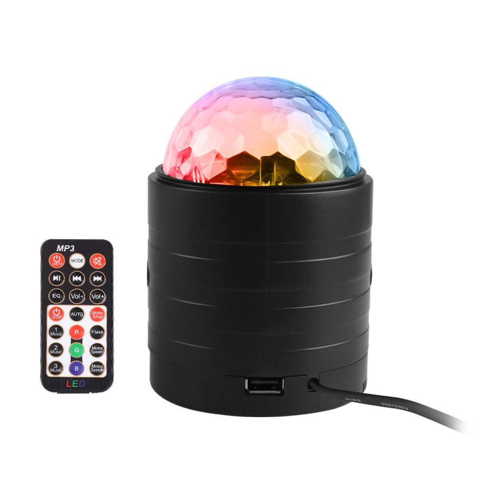 

Bluetooth Crystal Magic Ball Lights Black Projection Stage Dance Party Lamp, Us plug, 501 Original