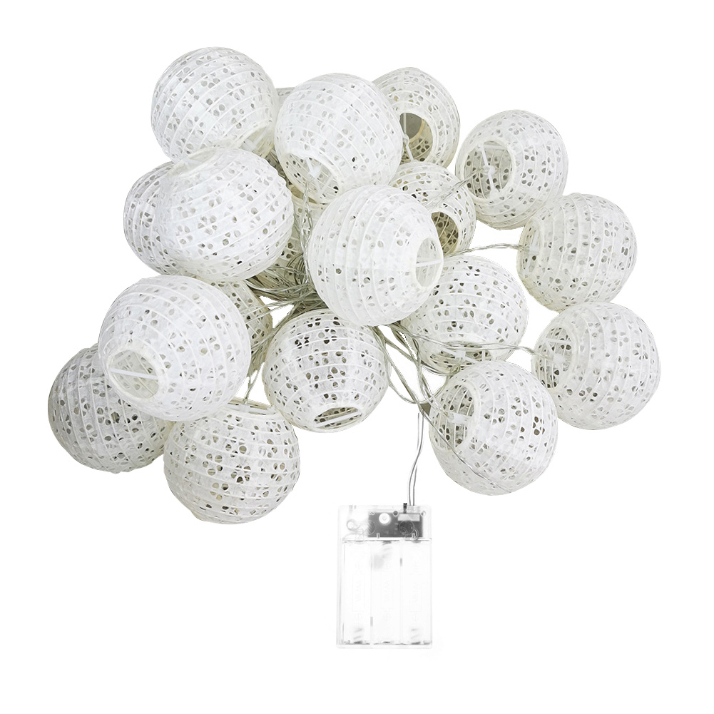 

9.5m Hollow Paper Lantern String Light Garland Home Light Balcony Ball Lamp, 501 Original