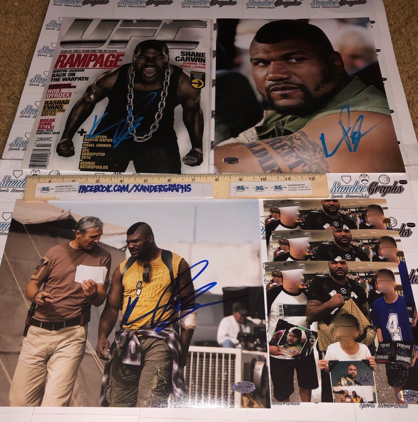 QUINTON RAMPAGE JACKSON SIGNED 8X10 Photo Poster paintingGRAPH (CHOOSE 1) UFC MMA BELLATOR-COA