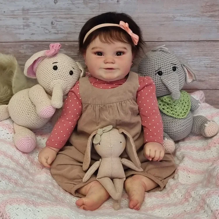  20" Reborn Toddler Realistic Baby Doll Girl Berka with Chubby Lifelike Face with Heartbeat & Coos - Reborndollsshop®-Reborndollsshop®