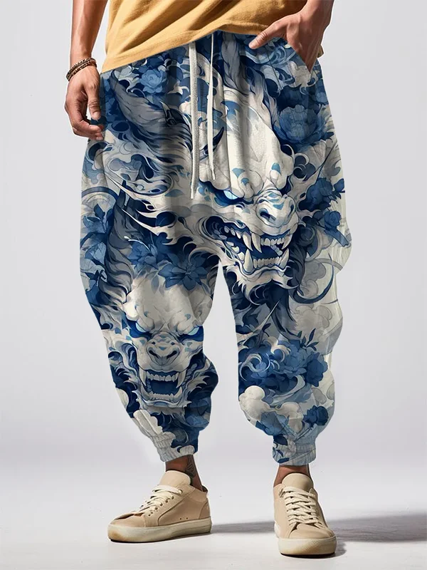 Men's Cool Dragon Mythical Creatures Print Sweatpants