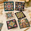 6pcs Diamond Painting Mandala Greeting Card Kits with Envelopes for Family Friend Gifts