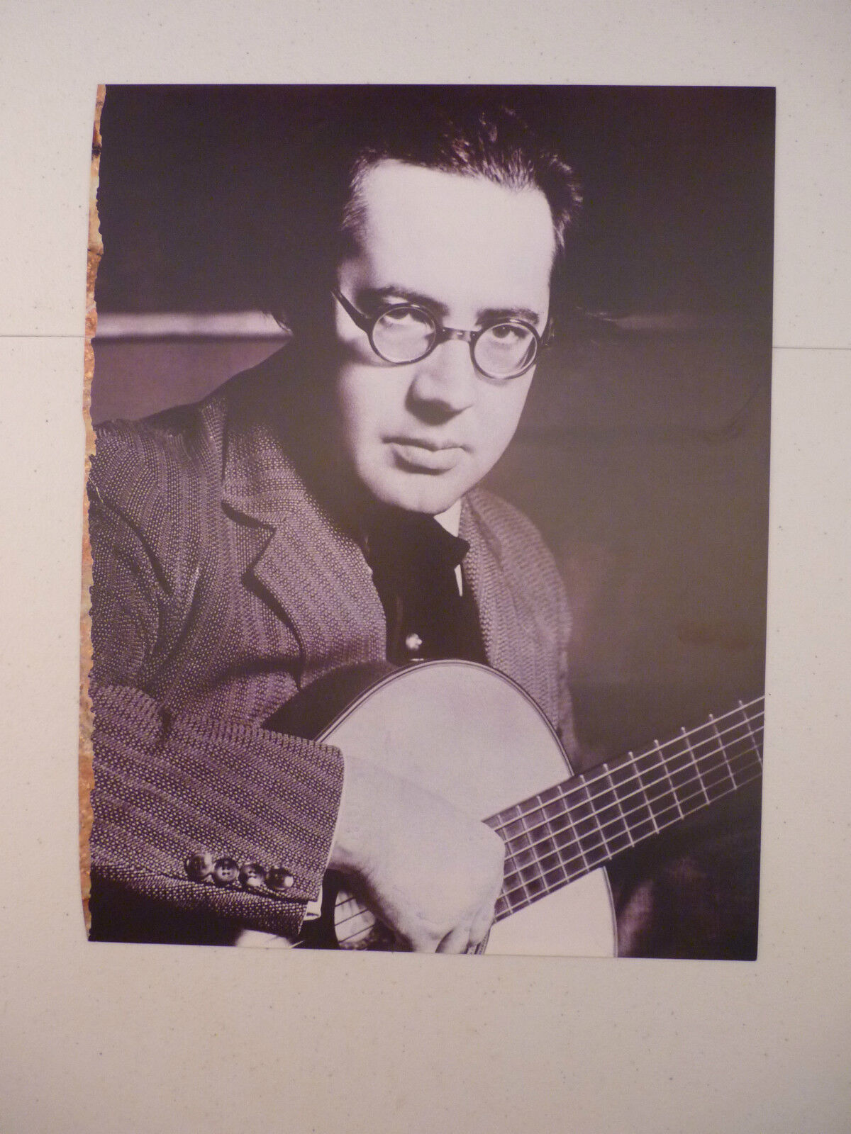 Andres Segovia Classical Guitarist 12x9 Coffee Table Book Photo Poster painting Page