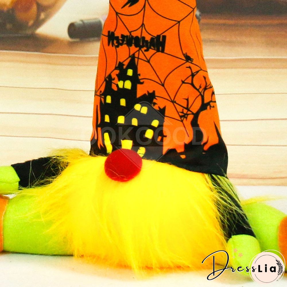 Halloween Plush Gnome Doll With Warm Lights