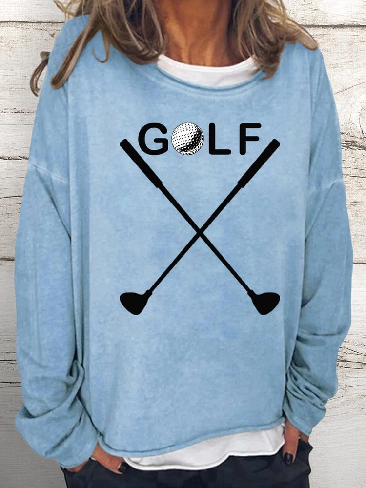 Golf lover Essential Women Loose Sweatshirt-Annaletters