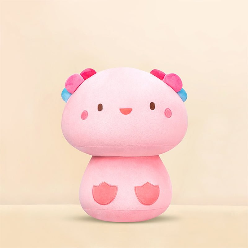 Mewaii® Aesthetic Pink Axolotl Kawaii Mushroom Stuffed Animal Plush Squishy Toy