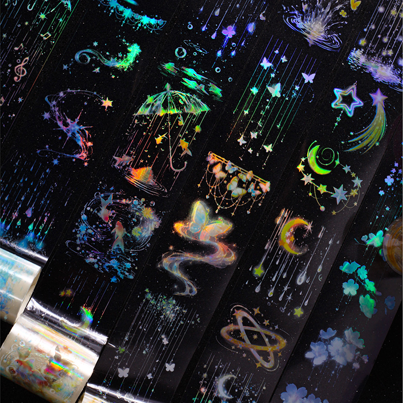 PET 테이프 - 비 오는 밤 시리즈 빈티지 나비 별빛