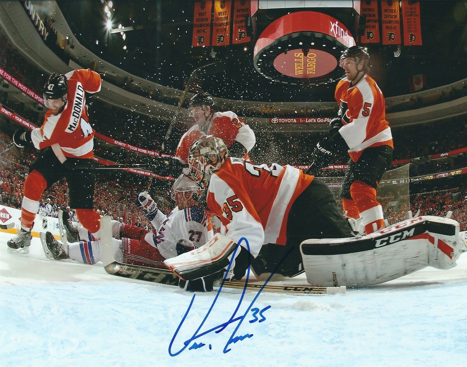 Signed 8x10 STEVE MASON Philadelphia Flyers Autographed Photo Poster painting - COA