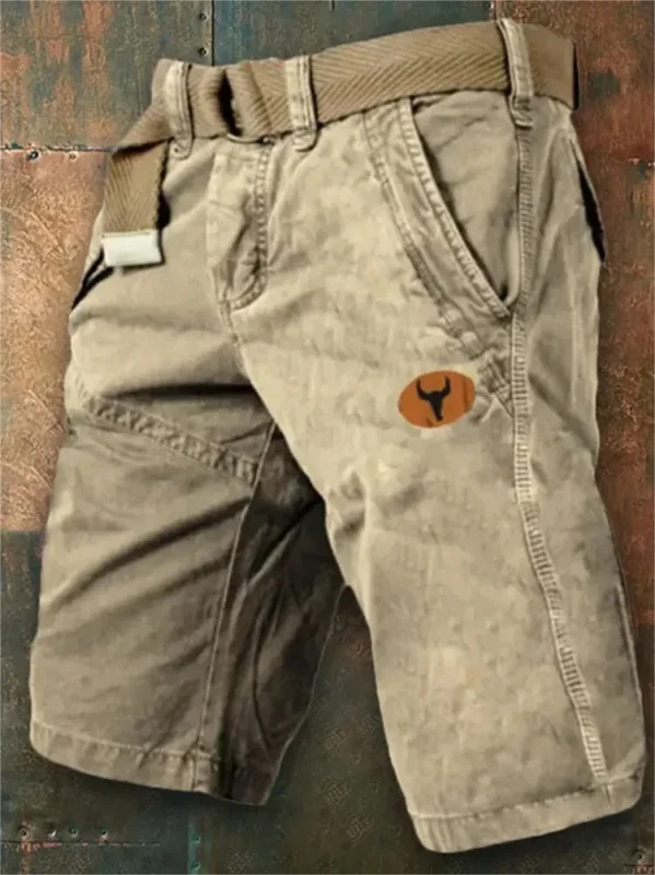 Men's Retro Side Pocket Yellowstone Cargo Shorts