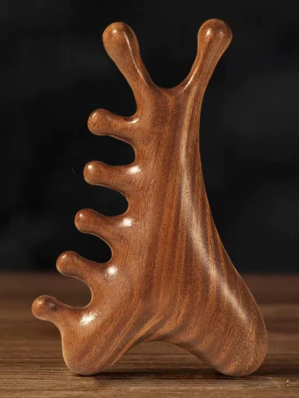 Geometric Sandalwood Massage Comb