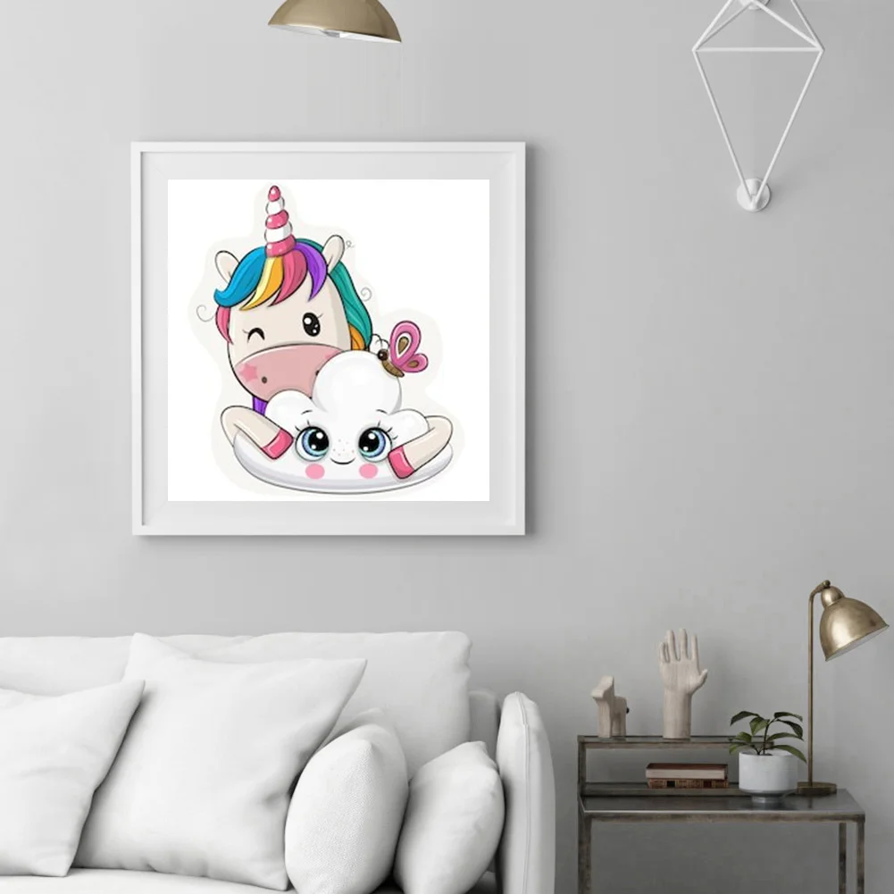 Cartoon Unicorn 5D DIY Full Round Drill Diamond Painting Mosaic Gift (G646)