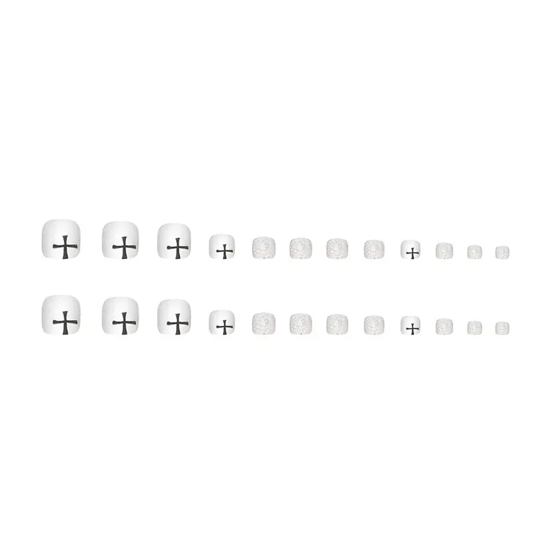 Churchf Churchf Cool Hot Girl Metal Cross Rib Foot Wear Armor Flash Cool Tripod 24 Pieces Box