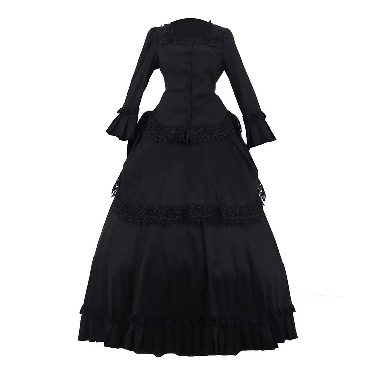 Women's Victorian Bustle Dress Cosplay Costume Gothic Bustle Gown Dress Medieval Vintage Steampunk Ball Gown Costume