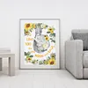 Baby Elephant, Sunflower And Words-11CT Stamped Cross Stitch 40*50cm tapestrymarket
