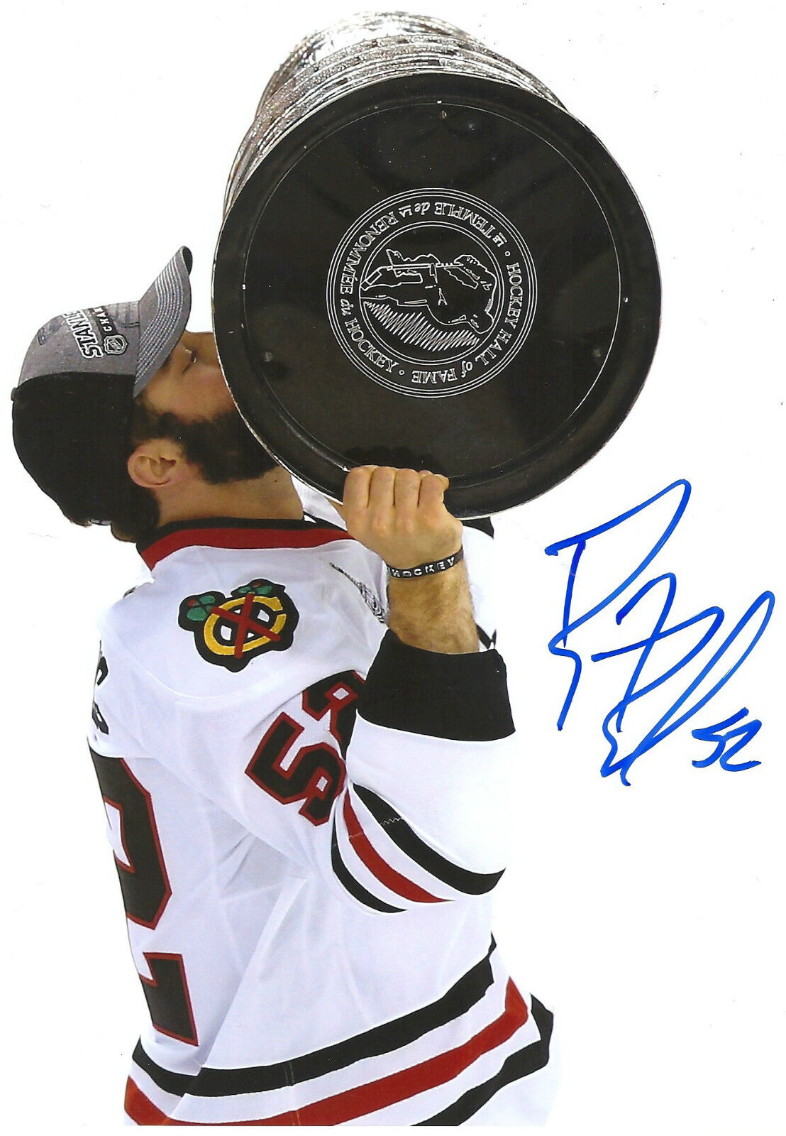 BRANDON BOLLIG 'CHICAGO BLACKHAWKS' SIGNED 2013 STANLEY CUP 8X10 PICTURE *COA 2