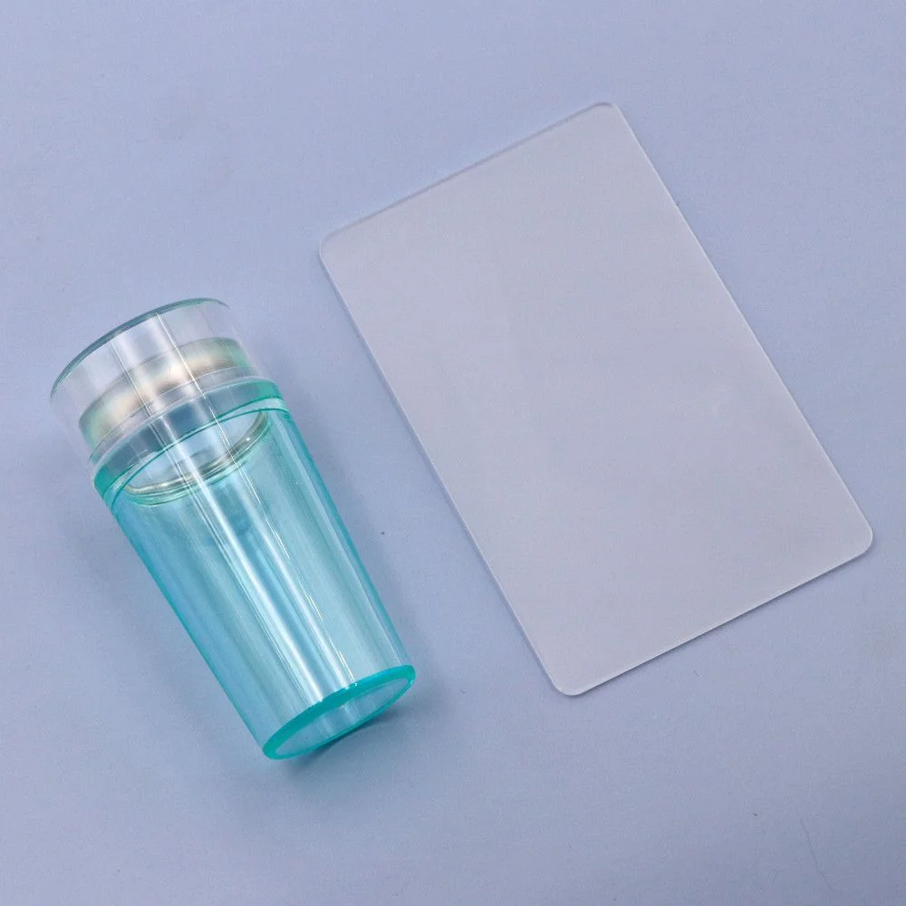 New Nail Stamper Set Jelly Head With Scraper Nail Art Template Print Silicone Stamping Plate Tools Manicure Accessories