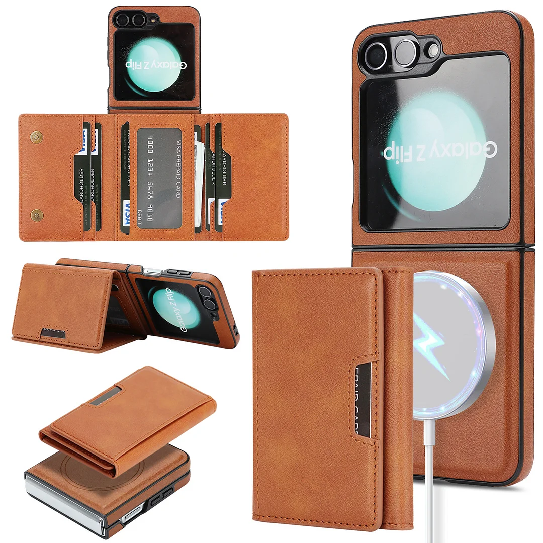 Suitable For Samsung Z Fold7 Wireless Charging Phone Case Z Filp7 2-In-1 Magsafe Magnetic Card Holder