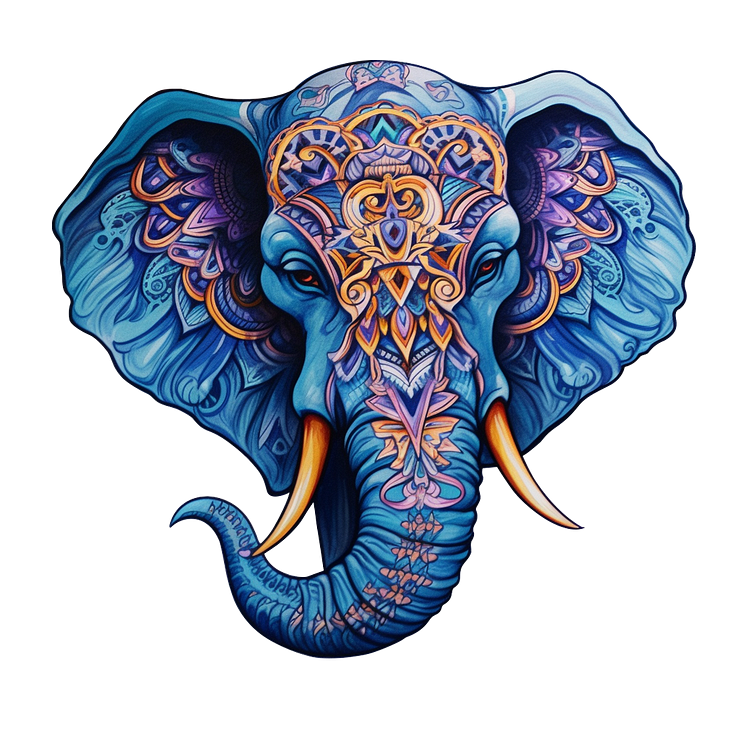 Elephant Head Wooden Jigsaw Puzzle