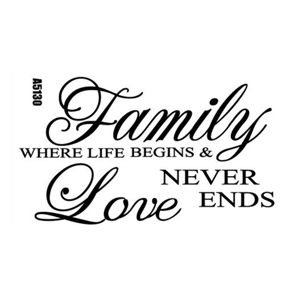 

Home Decoration Letter Family Wall Stickers Baby Room DIY PVC Tile Decal, 501 Original