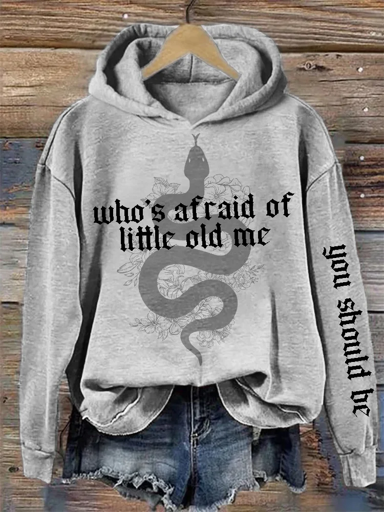 Who's Afraid You Should Be Floral Snake Hoodie