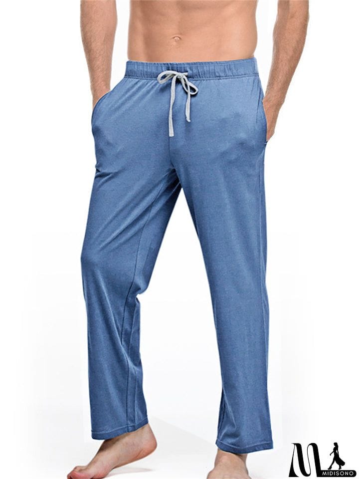 MidiSono - Men's Spring Autumn Cotton Soothing Home Sports Trousers