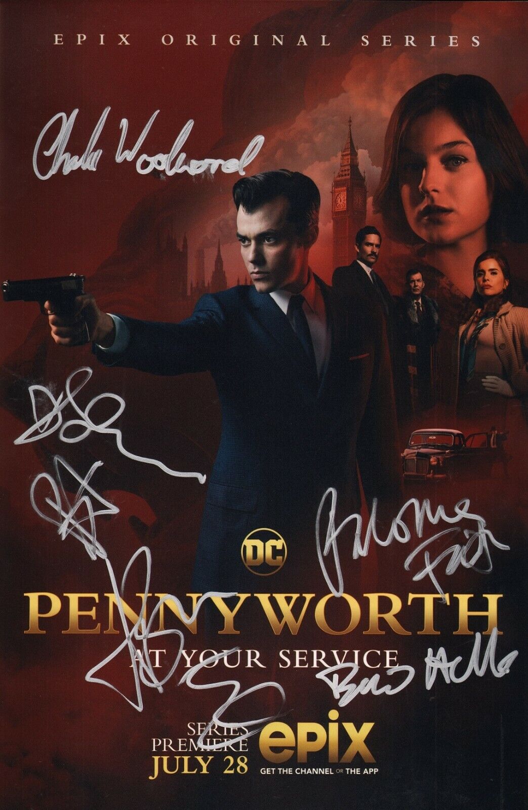 PENNYWORTH Cast x7 Authentic Hand-Signed JACK BANNON