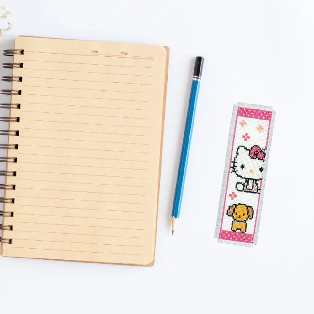 14ct 2-Strand Double-sided Counted Cross Stitch Bookmark - Kitty(18*6cm)