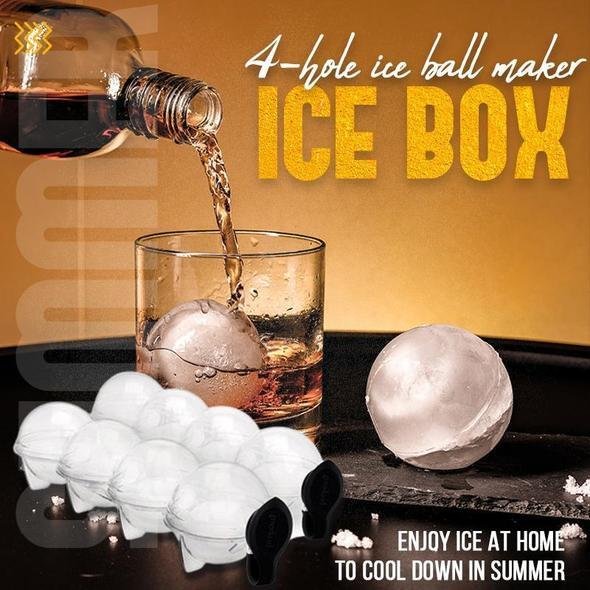 Ice Ball Maker 4-hole Ice BoxSummer Essentials