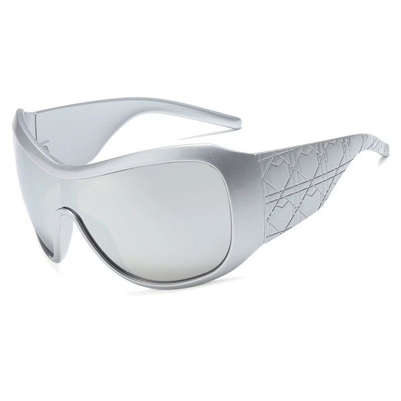 Retro Punk Solid Color Ac Square Full Frame Glasses