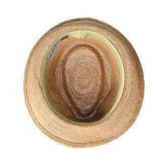 【Brad Pitt same style!】Can be rolls up for packing- Goorin Bros Morning Glory Raffia Straw Trilby Fedora