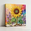 (25x25cm)DIY Pearl Painting Sunflower Framed Handmade Pearl Material Art Kit Living Room Decor