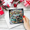 (US Only)6PCS DIY Xmas Diamond Art Greeting Cards Congratulations Cards & Gifts (Turtle)