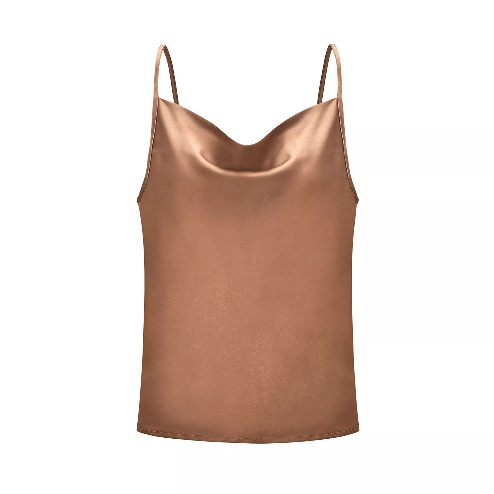Thepearlpad Satin Camisole Shirts Women's Clothes Fashion Sexy Low Cut Backless Sleeveless Spaghetti Strap Tops Streetwear Female Camisoles
