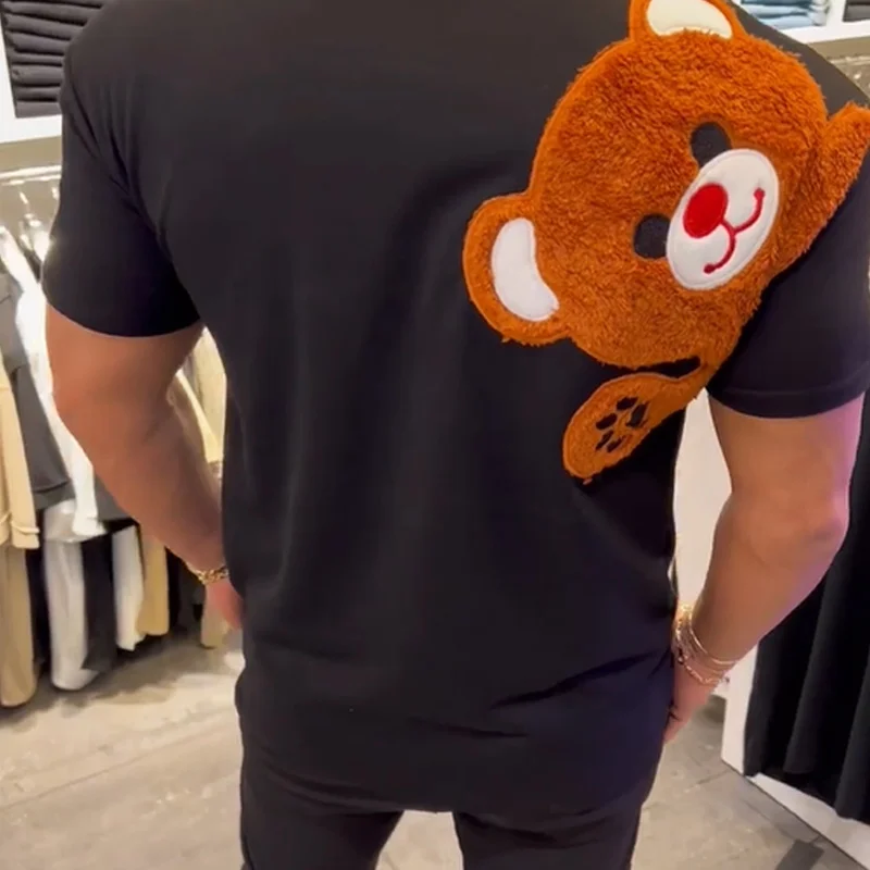 Bear Embroidered Stick T-shirt