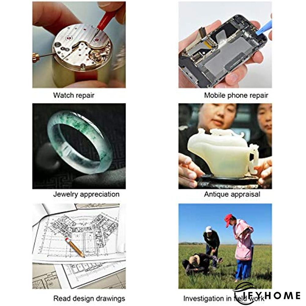 Glasses Magnifier, 8X 15x 23x Head Wearing Magnifying Glass with LED Light | IFYHOME