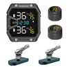 Motorcycle TPMS Tire Pressure Temperature Monitoring Alarm System with 2 Sensors