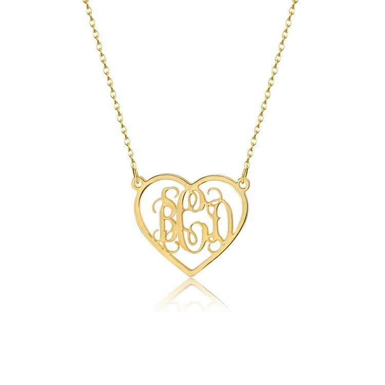 Heart Monogram Necklace