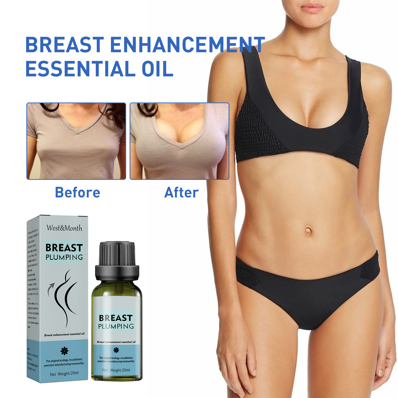 West&month Beauty Cream Breast Massage Essential Oil