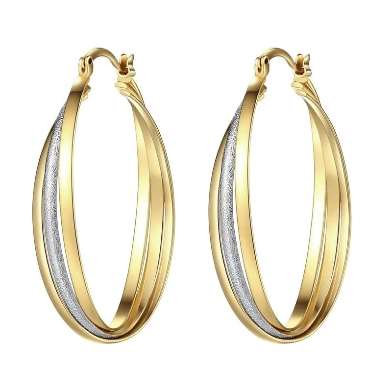 Exquisite Round Dangle Earrings for Women Vintage Jewelry Retro Gold Color Metal Engagement Wedding Earrings