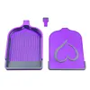 Plateau de peinture diamant&eacute; en sandwich c&oelig;ur, plateau de perceuse en plastique diamant&eacute; r&eacute;utilisable, disque de forage multifonctionnel grande capacit&eacute;, billes d&rsquo;organisation du r&eacute;cipient